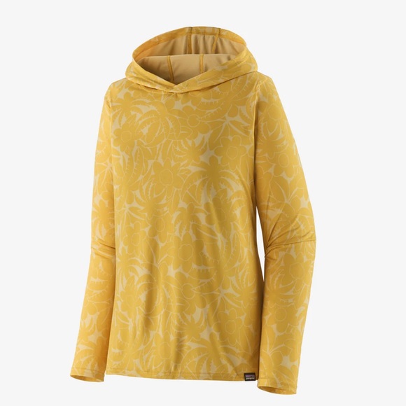 Patagonia nwot Capilene cool daily hoody pullover stretchy canary yellow top - Picture 7 of 7